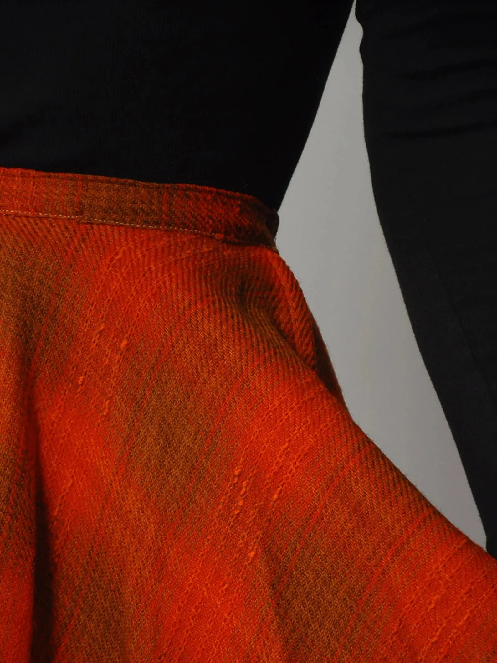 1950's Tartan Plaid Wool Circle Skirt