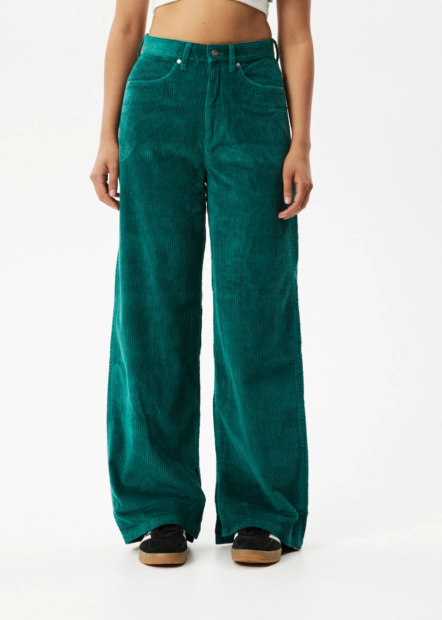 AFENDS Womens Bella - Corduroy Baggy Pants - Emerald