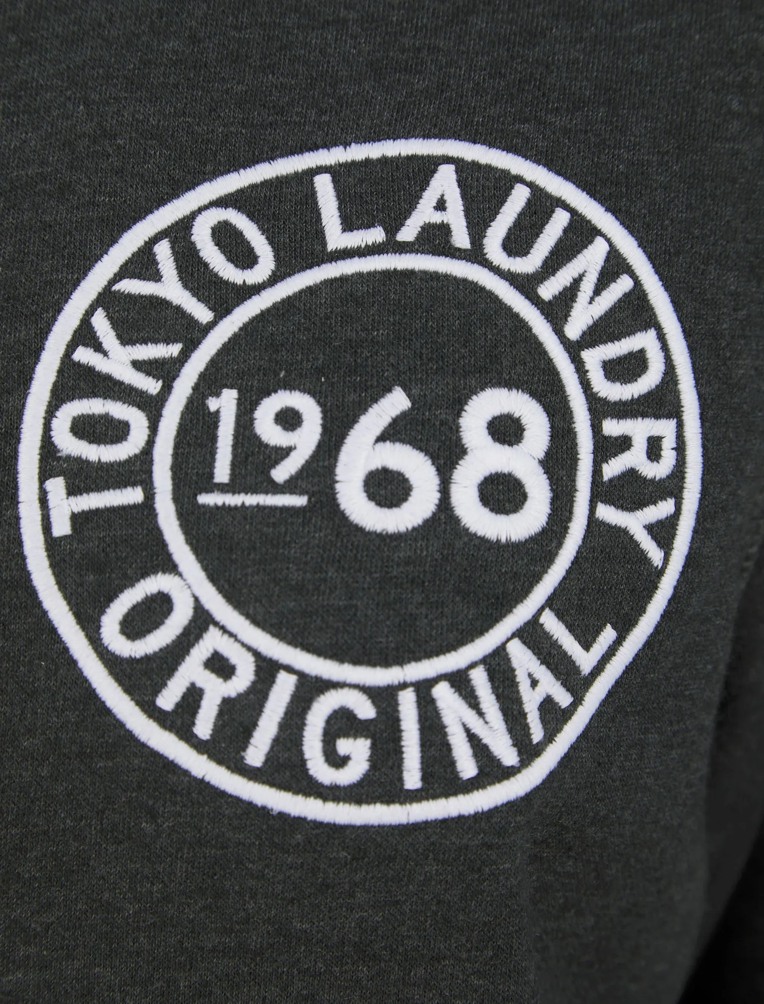 Alto Zip Through Fleece Hoodie With Borg Lined Hood in Charcoal Marl - Tokyo Laundry