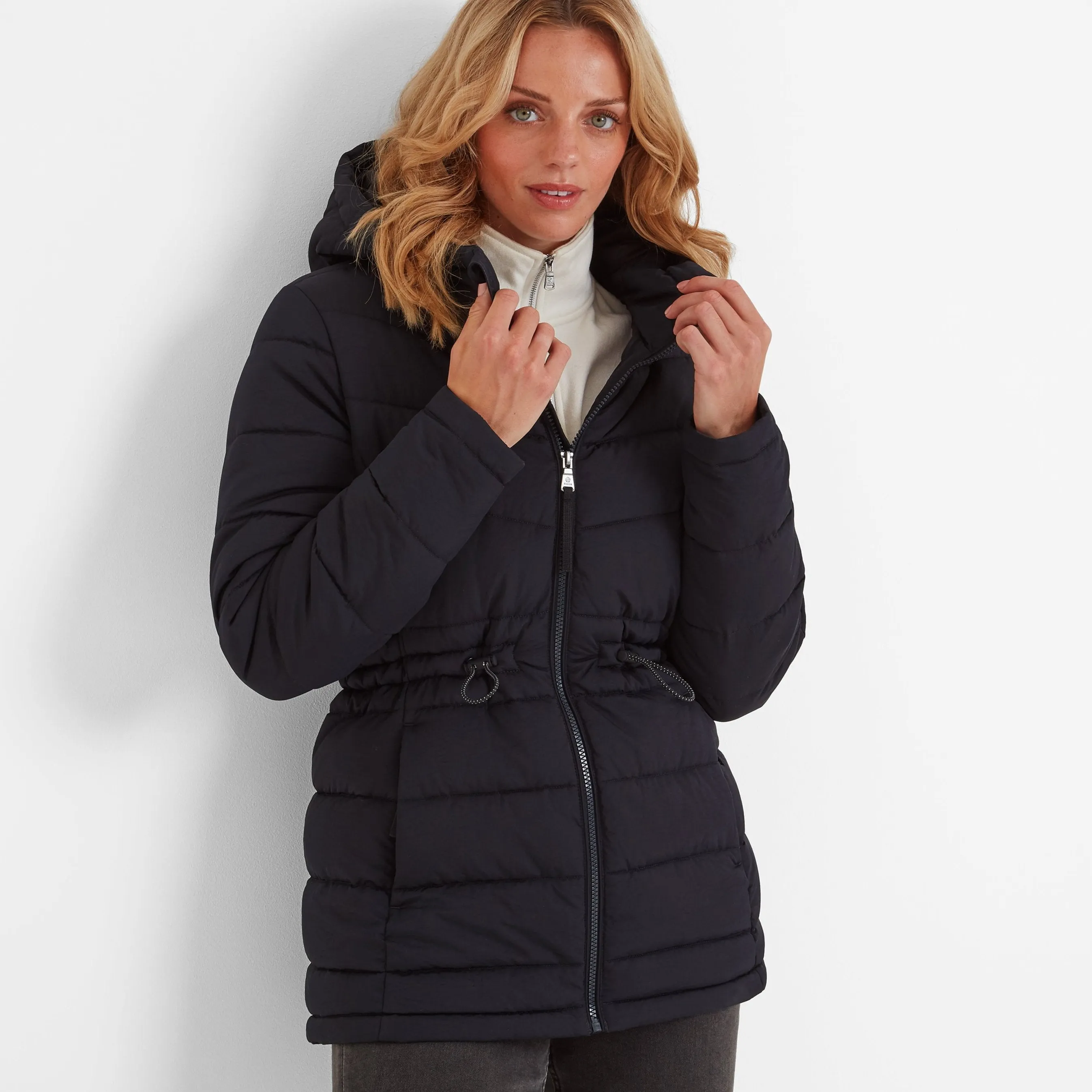 Anthorn Womens Padded Parka - Black