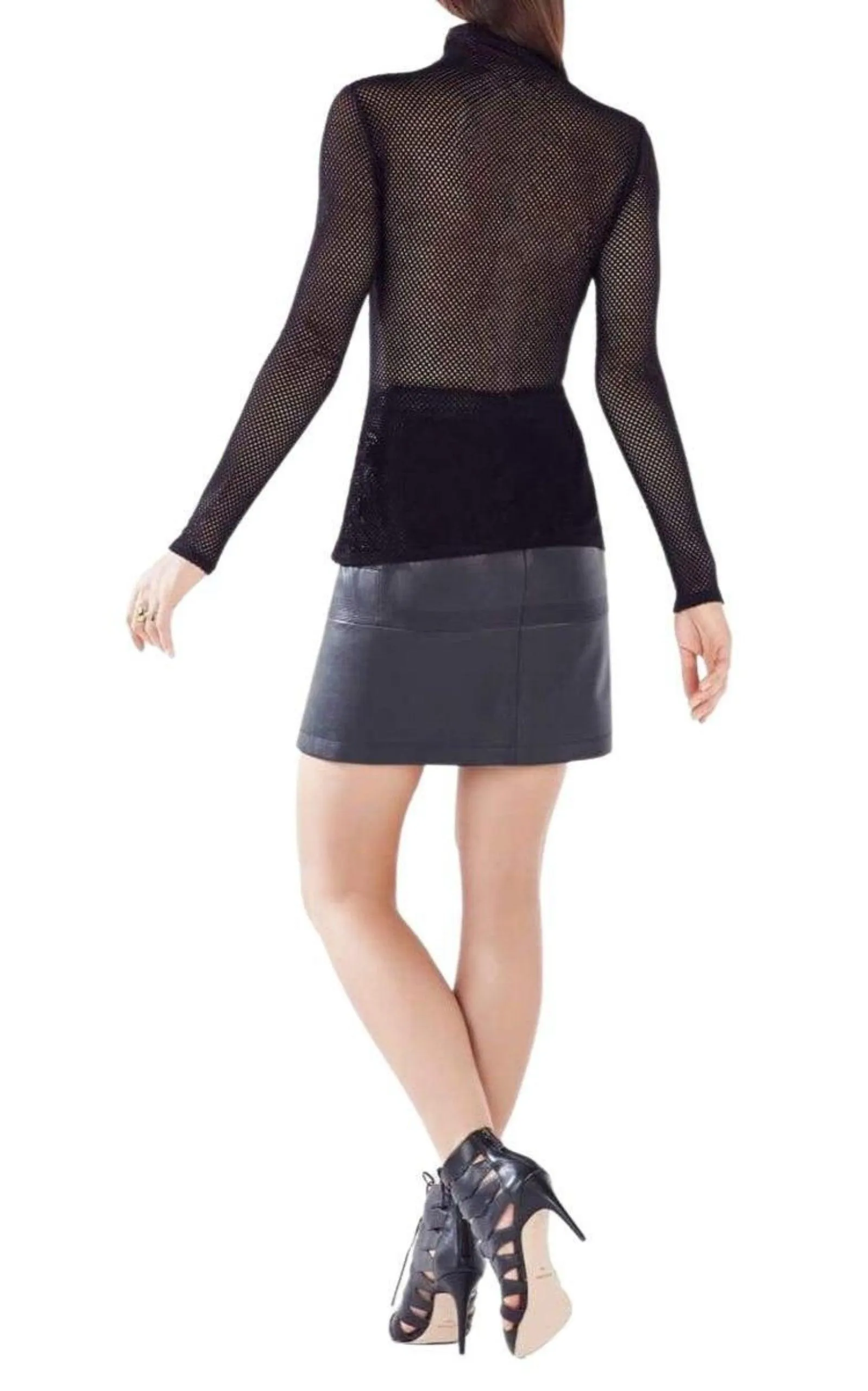 Ashlynd Mesh Turtleneck Top