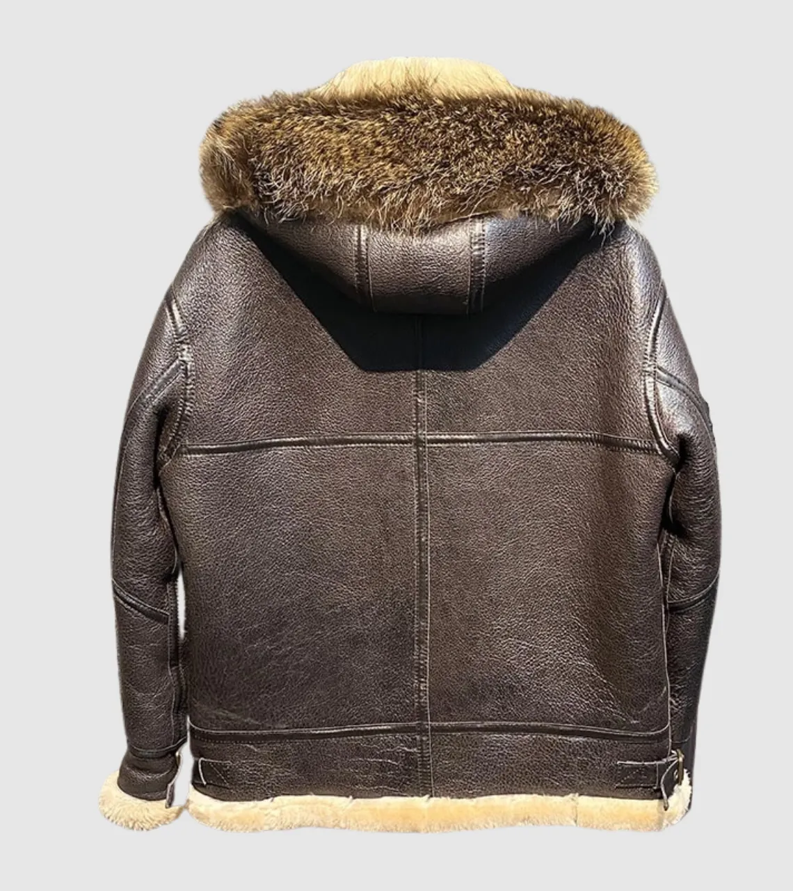 B3 Aviator Men's Shearling Leather Bomber Jacket