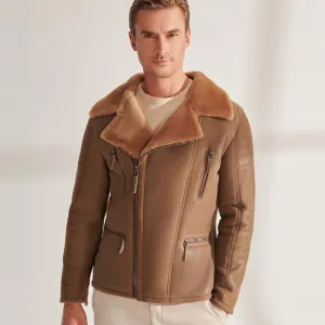 B3 RAF Flying Airforce Aviator Shearling Jacket for Men