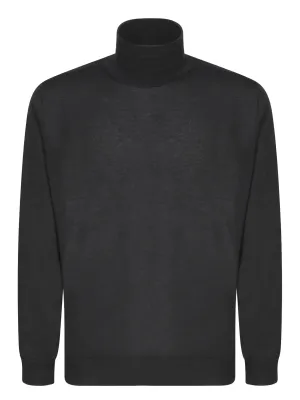 Black Cashmere Turtleneck Sweater