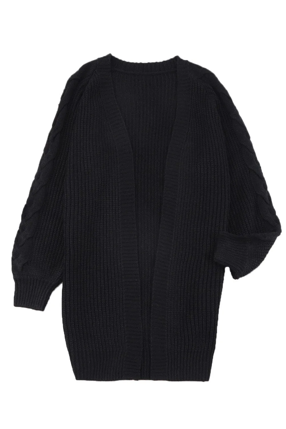 Black Long Knit Cardigan