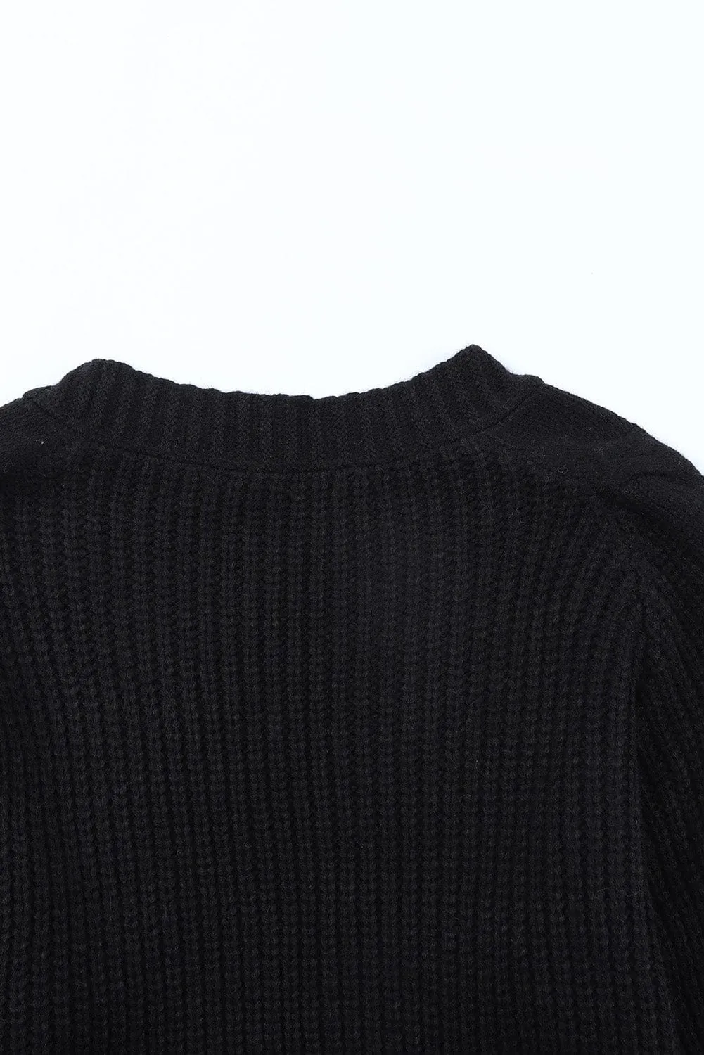 Black Long Knit Cardigan