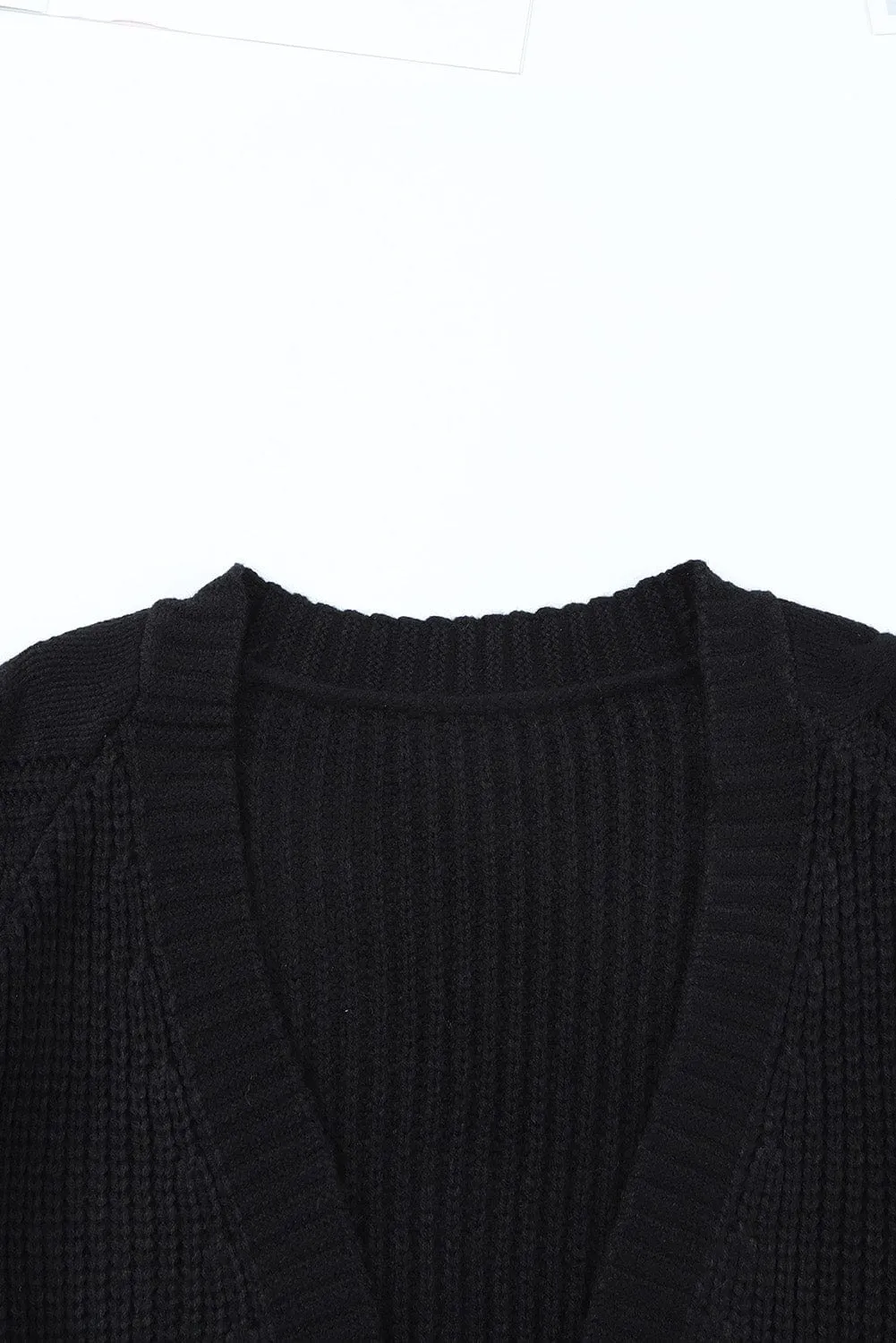 Black Long Knit Cardigan