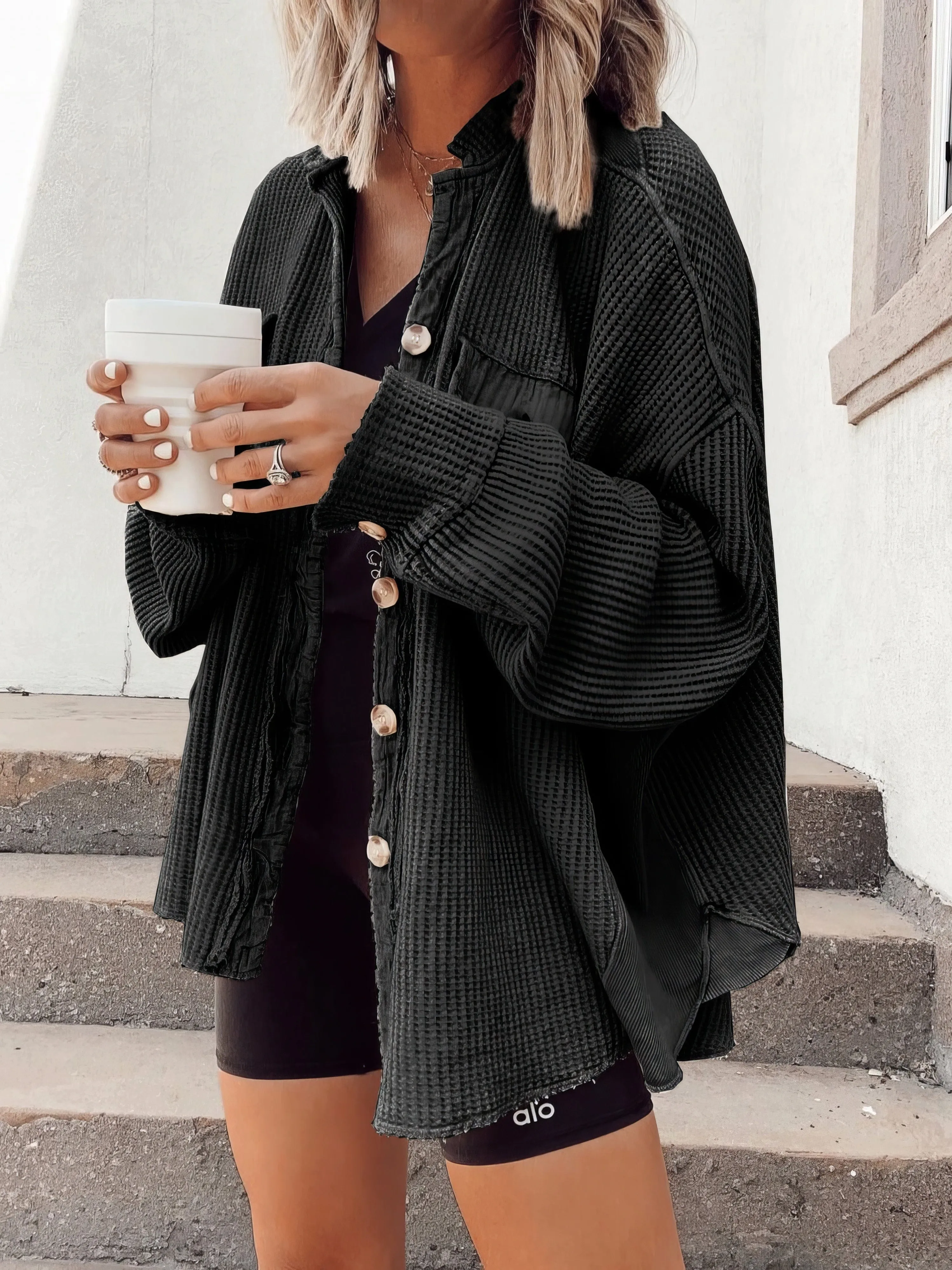 Black Long Knit Cardigan