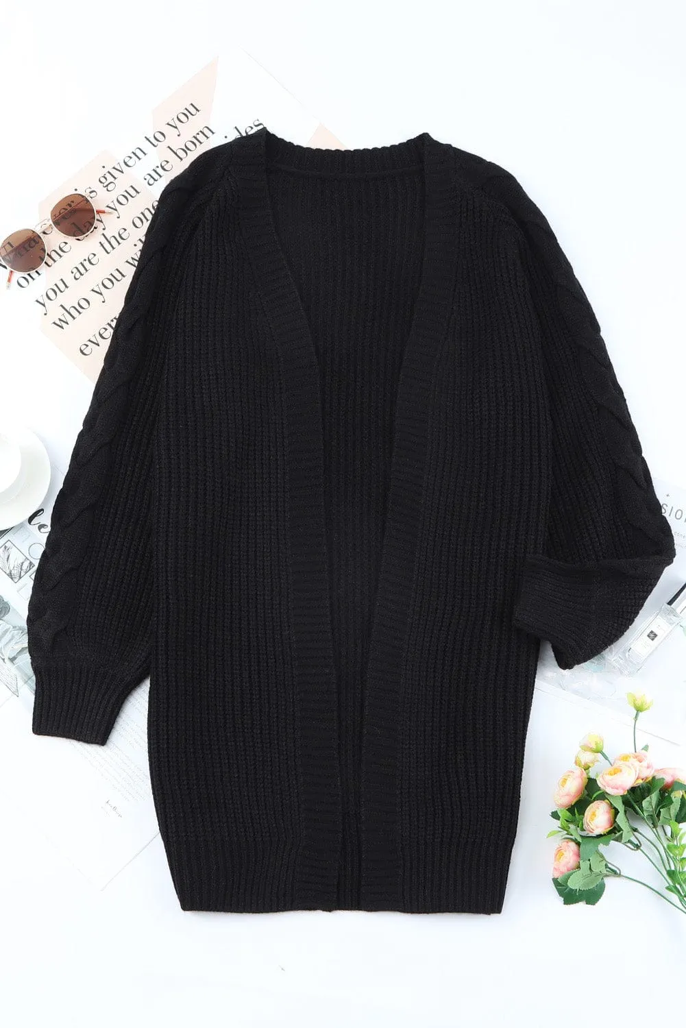 Black Long Knit Cardigan