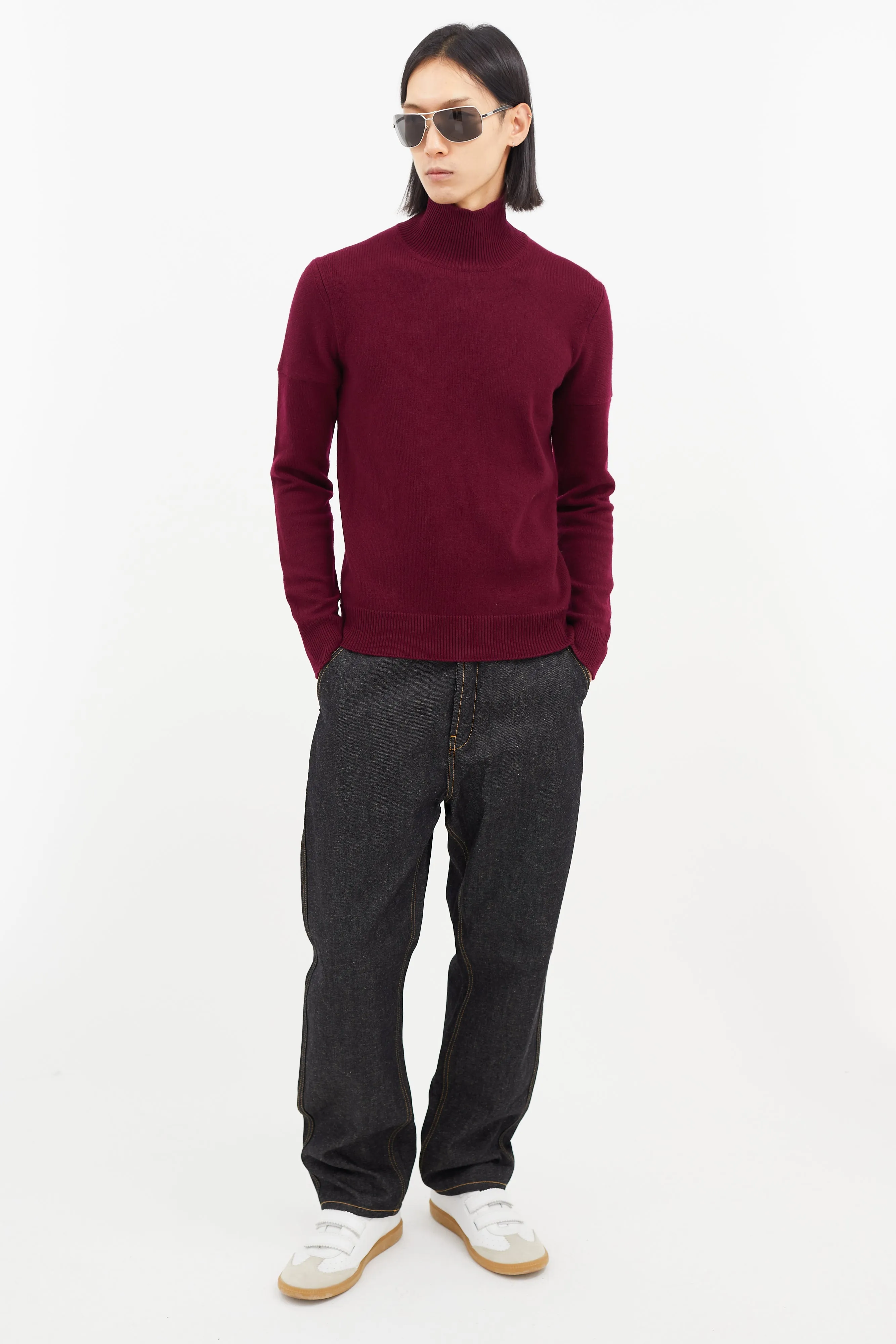 Burgundy Cashmere Turtleneck