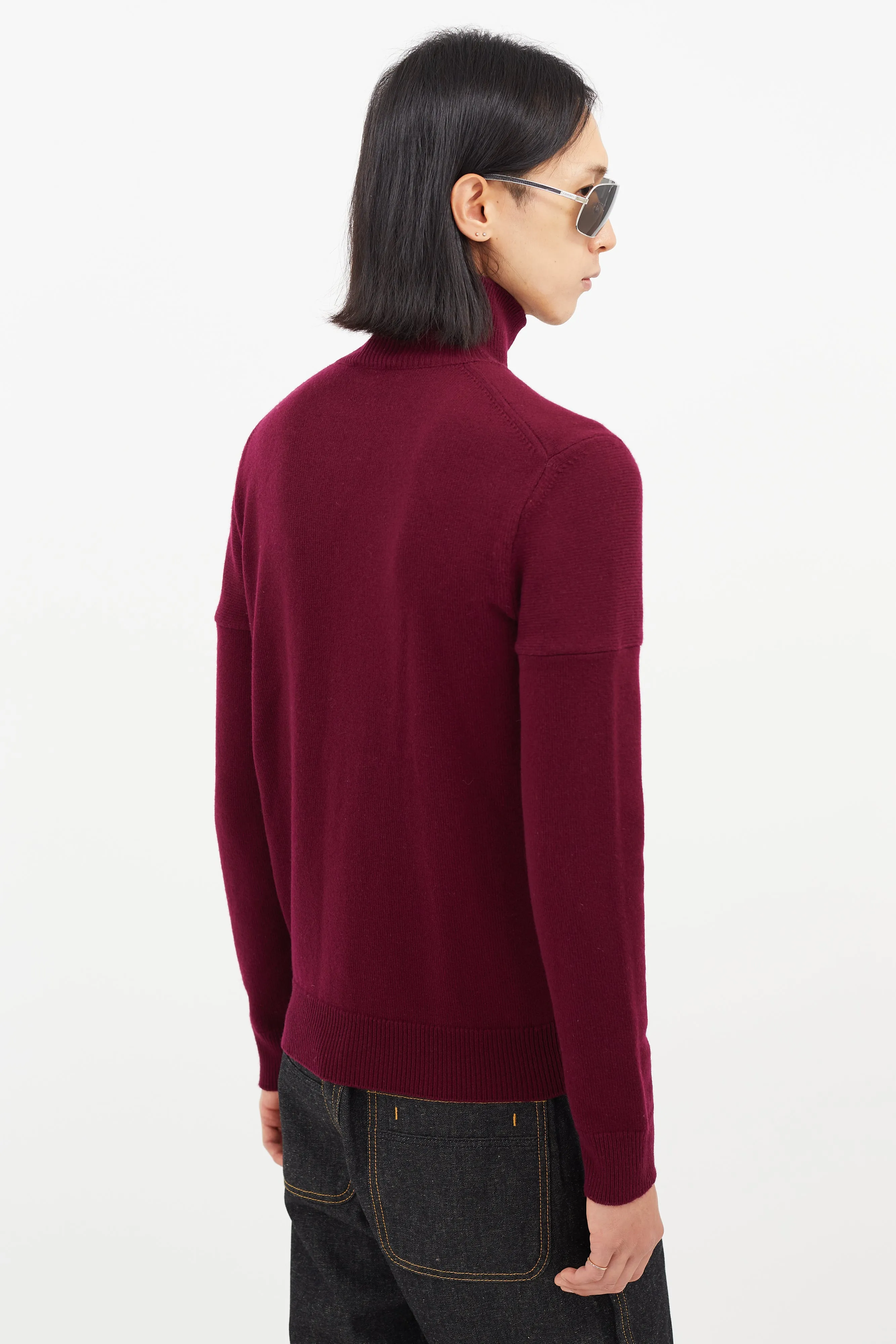 Burgundy Cashmere Turtleneck