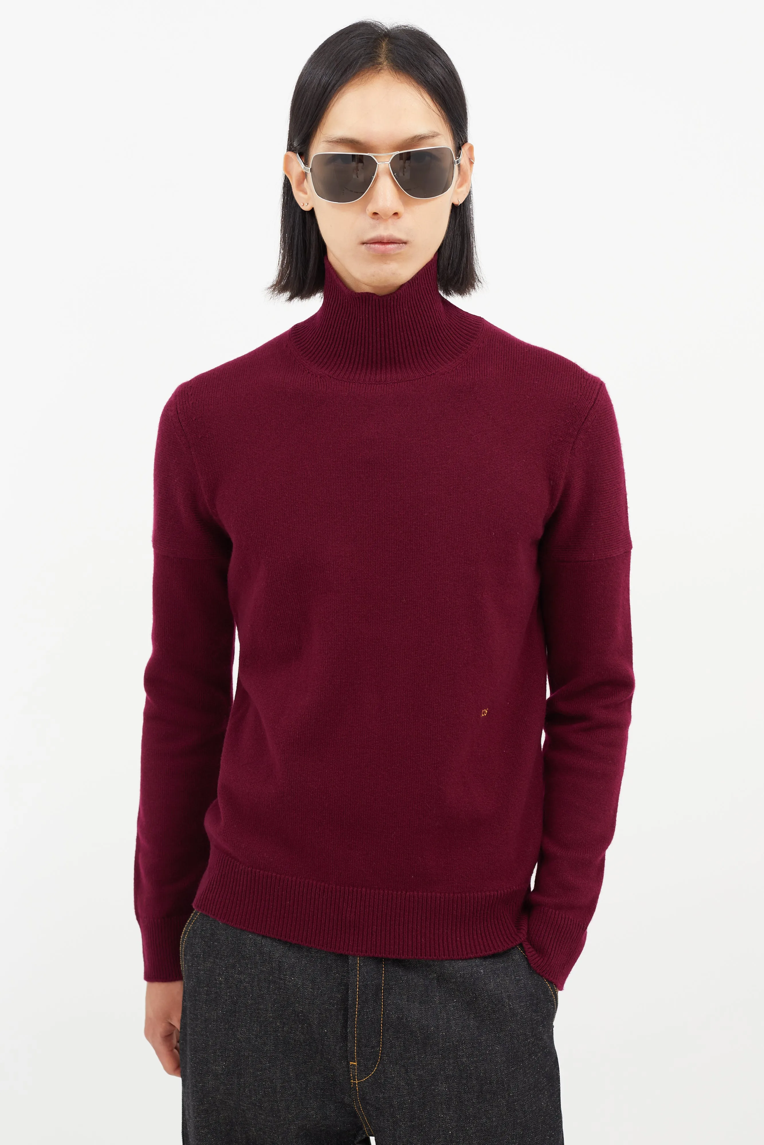 Burgundy Cashmere Turtleneck