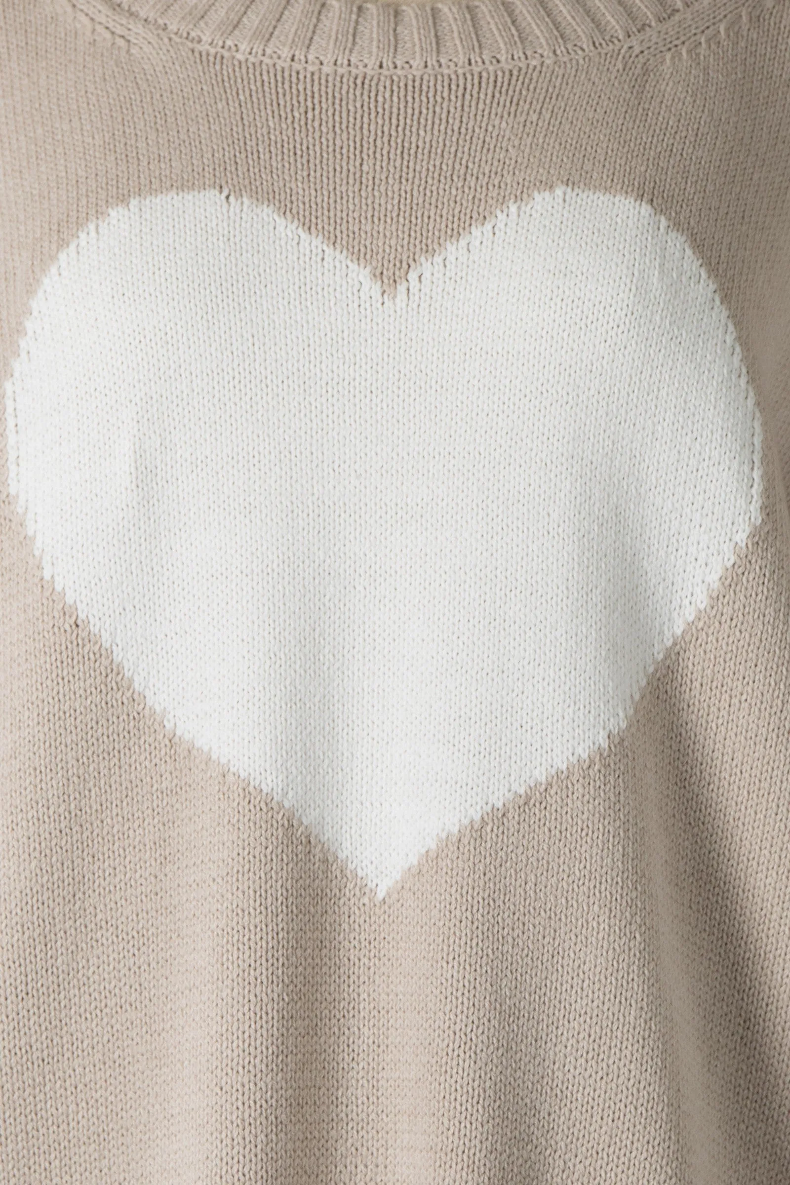 CABLE KNITTED HEART SHAPE VALENTINE SWEATER