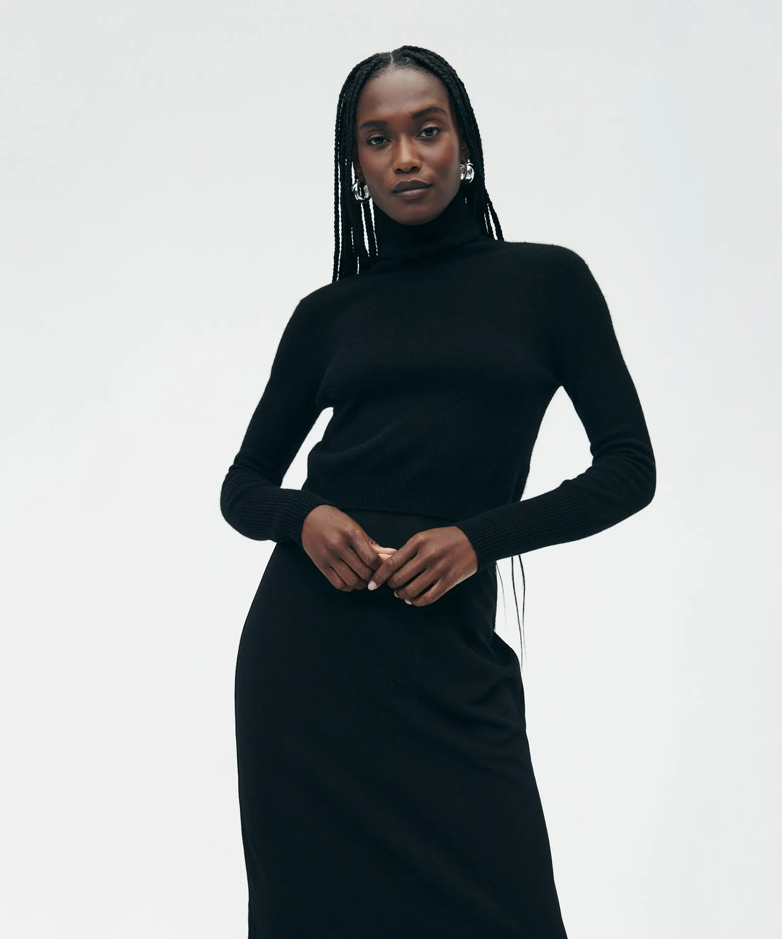 Cashmere Cropped Turtleneck