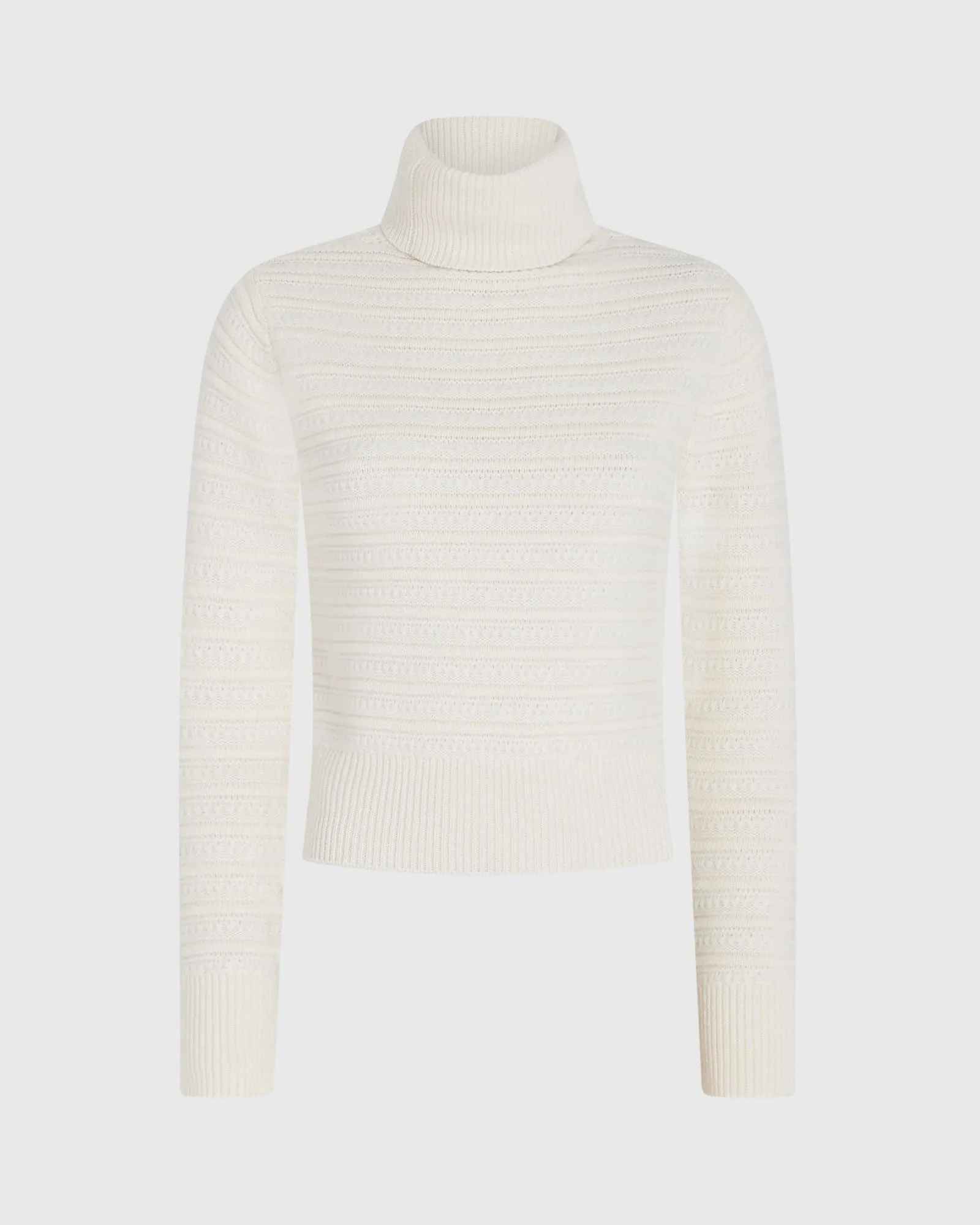 Cashmere Texture Stitch Turtleneck Sweater