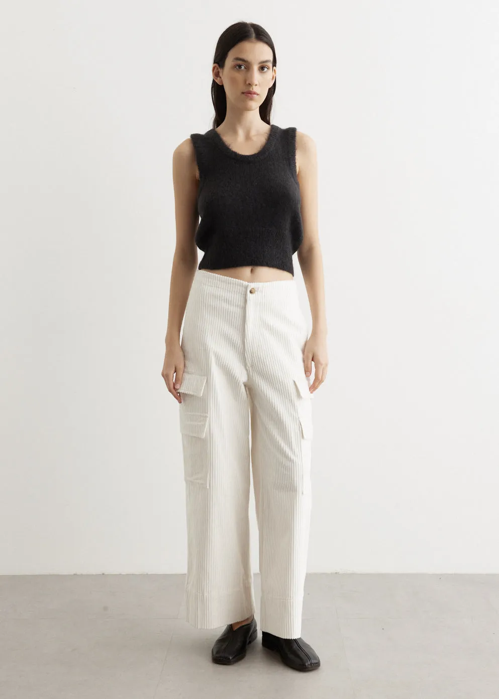 Cord Wide Leg Utility Pants