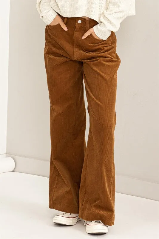 Corduroy High-Rise Pants