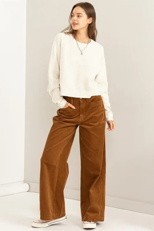 Corduroy High-Rise Pants