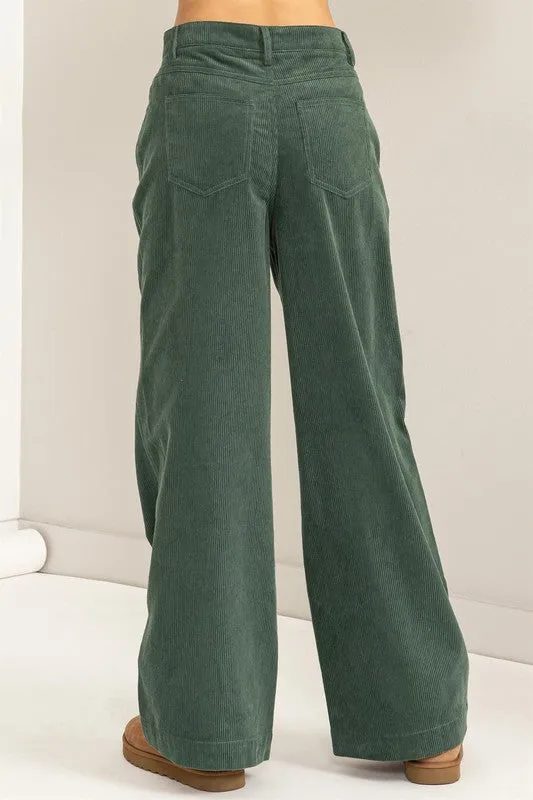 Corduroy High-Rise Pants