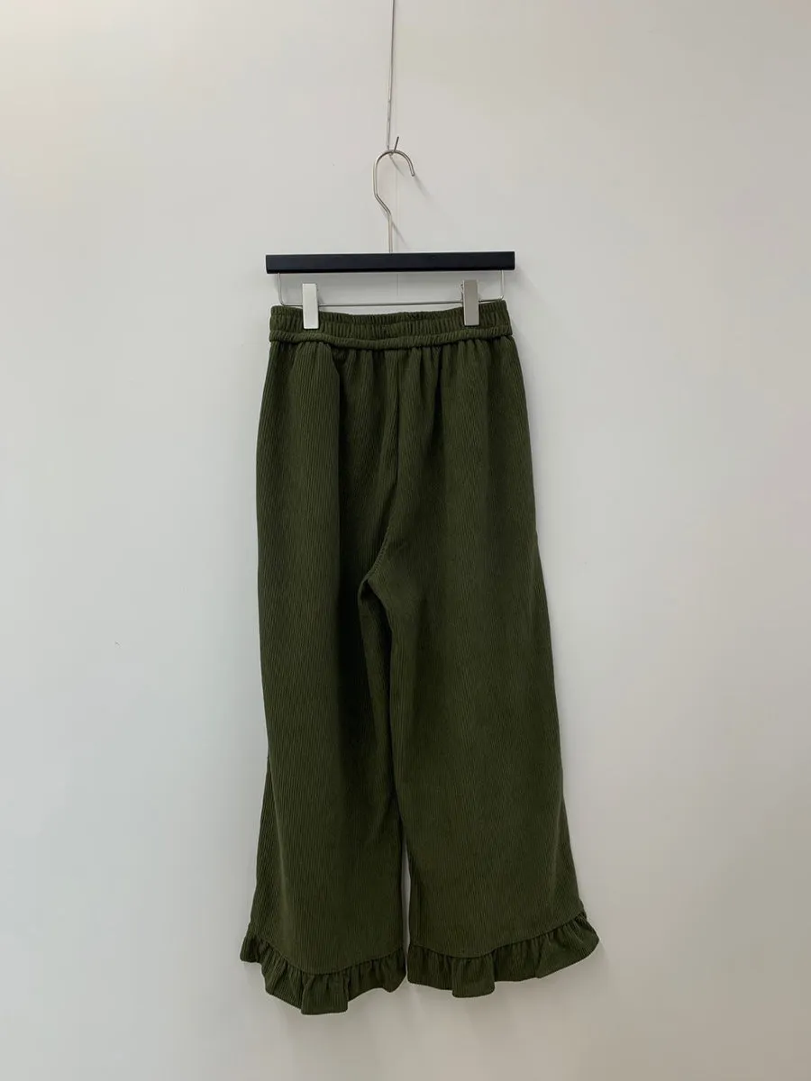 Corduroy Ruffle Pants