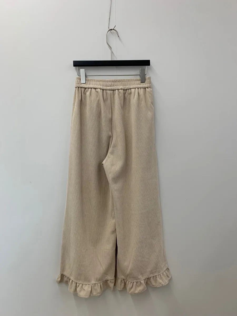 Corduroy Ruffle Pants