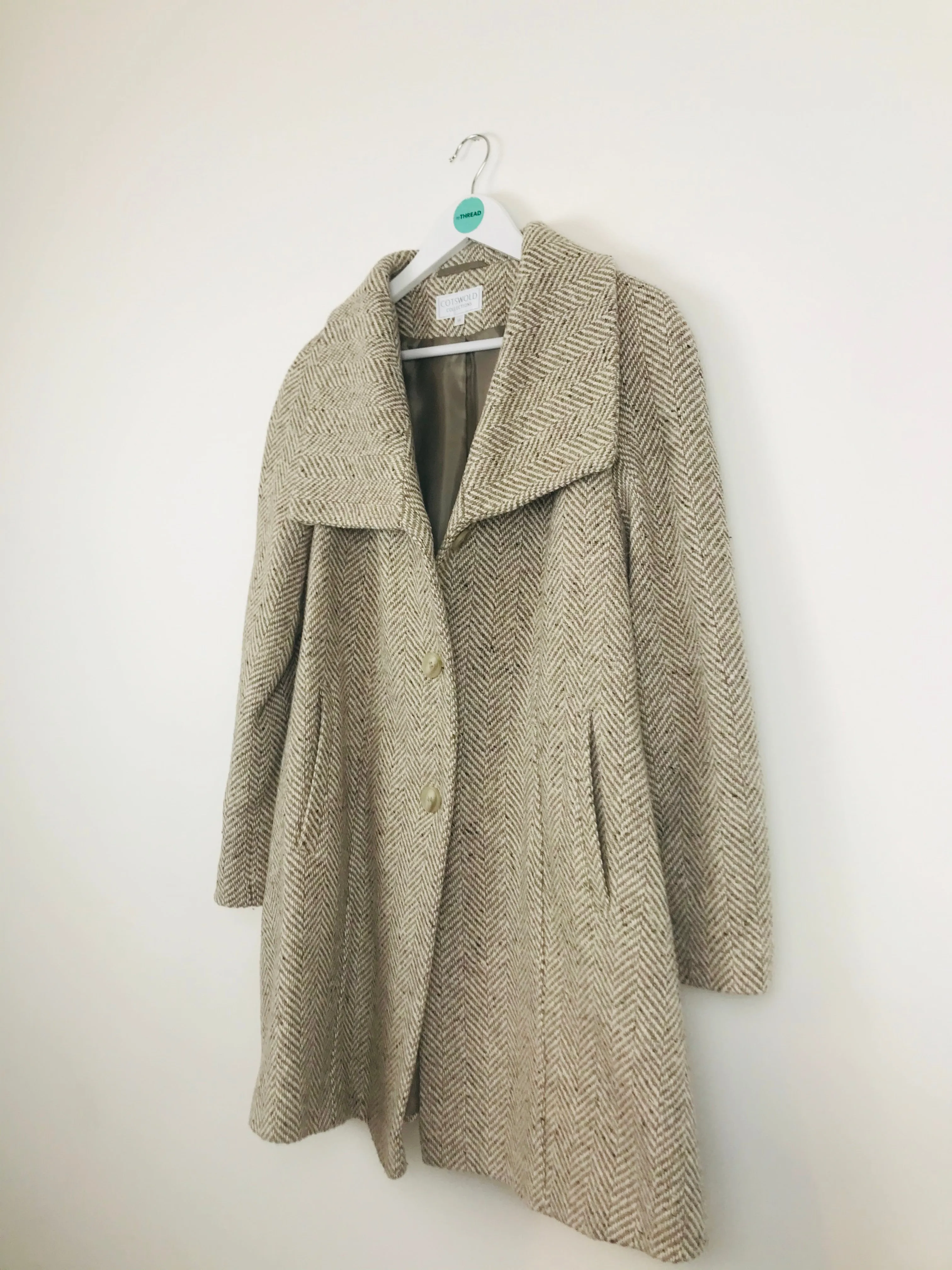 Cotswold Collections Womens Wool Blend Overcoat | UK14 | Brown