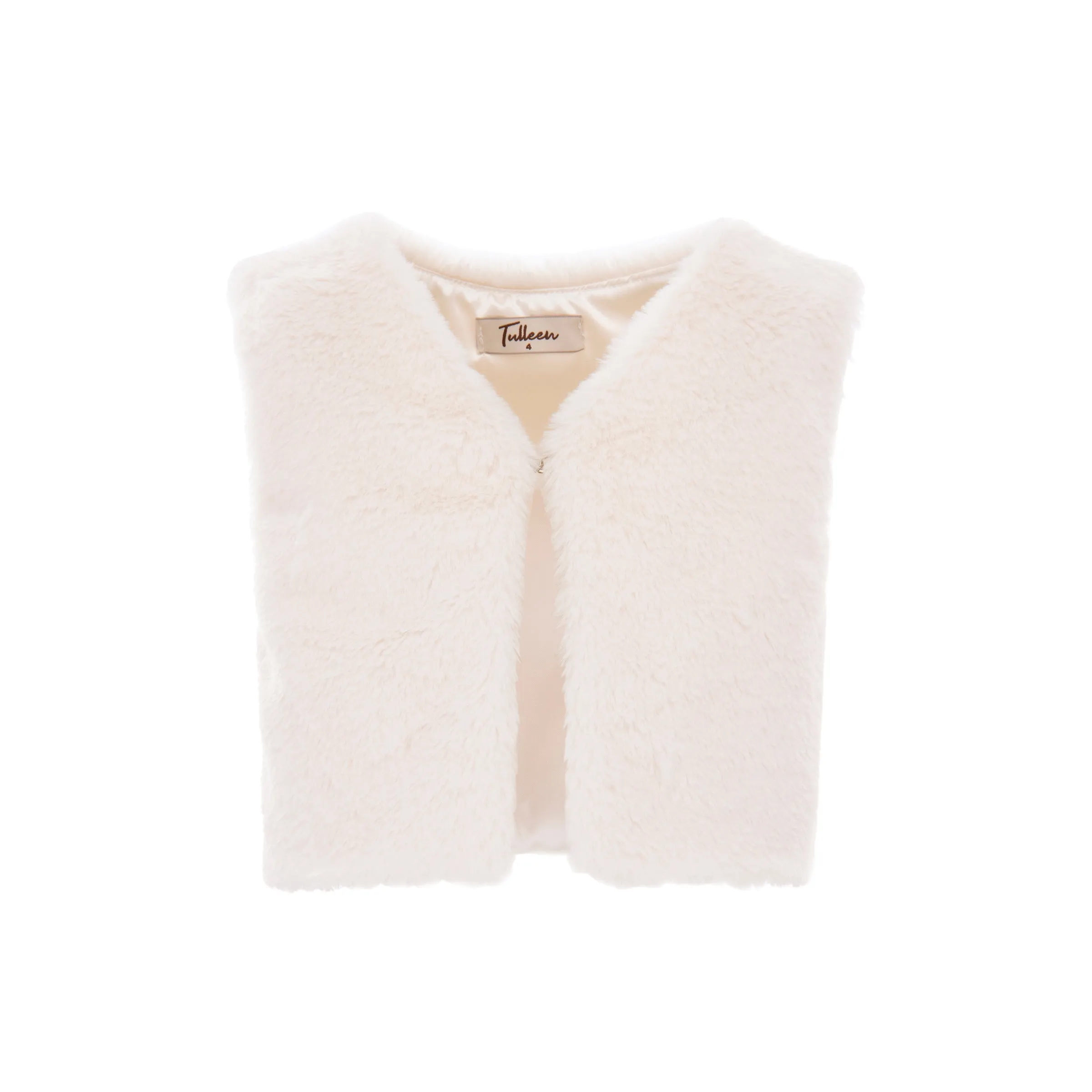 Cream Faux Fur Vest