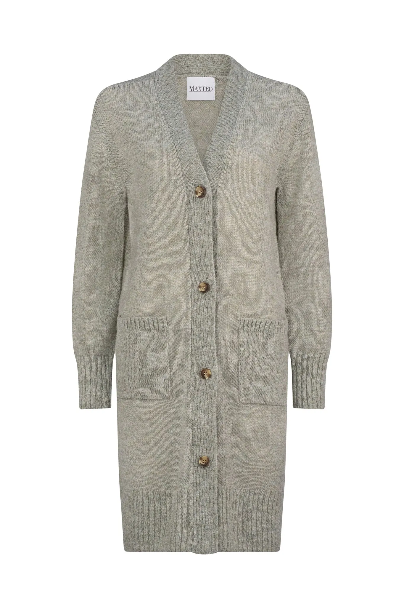 Dusty Sage Twist Lottie Longline Cardigan