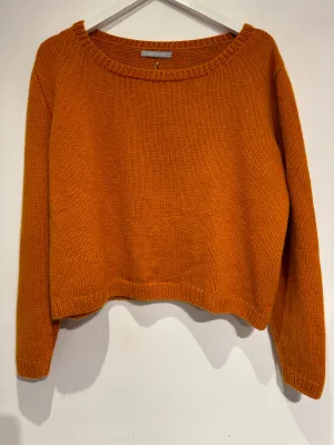 English Weather Burnt Orange Cashmere Sophie Sweater