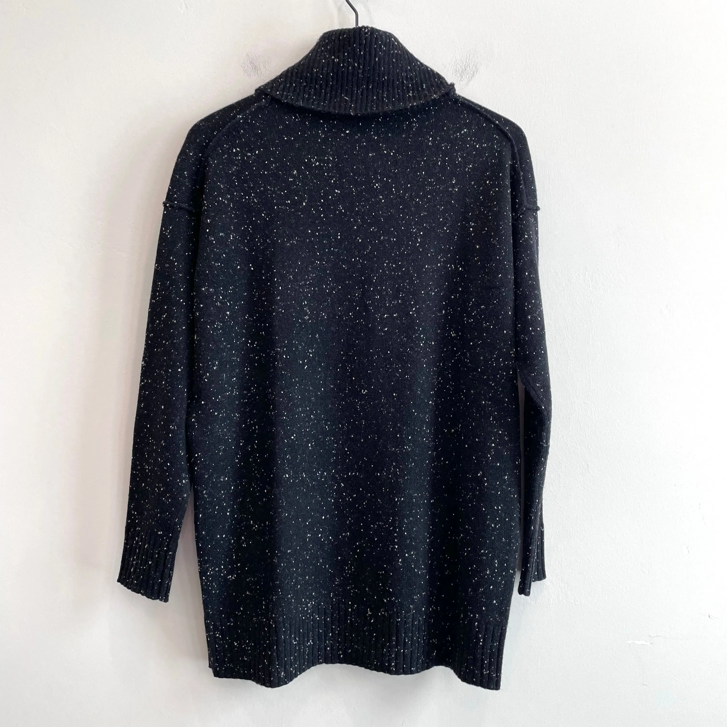 Fleck Turtleneck Tunic Sweater