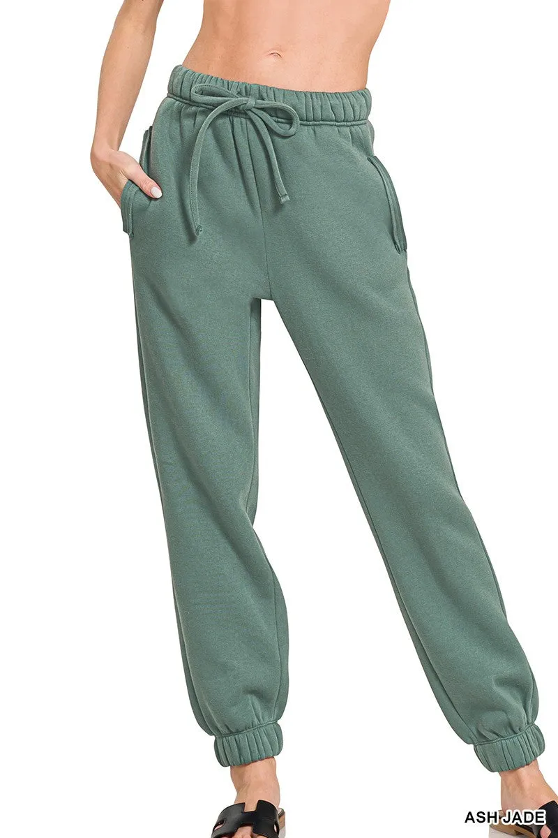 Fleece Joggers w/ Pocket*