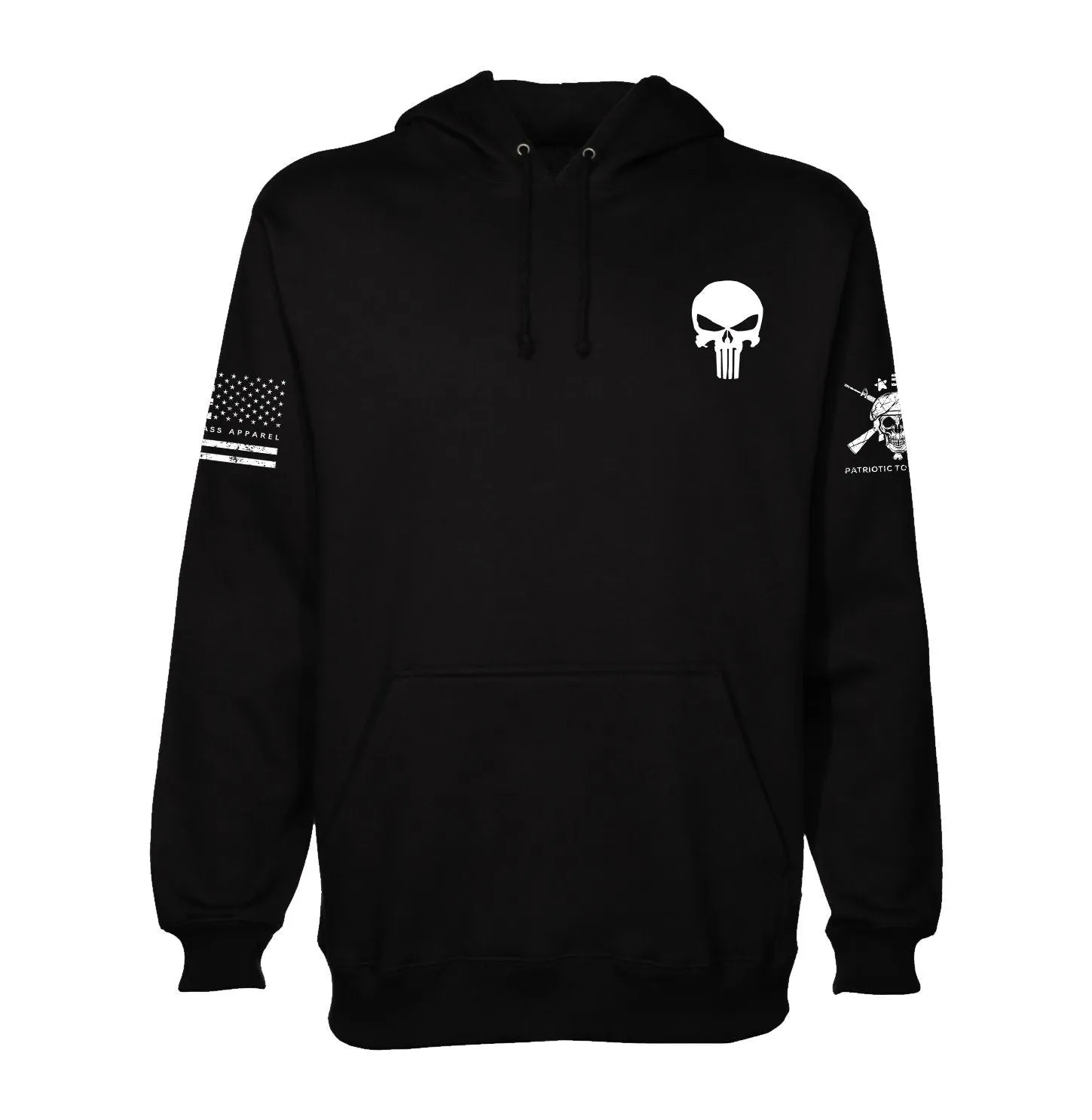 Forged in Pain Patriotic Punisher Skull Hoodie | Punisher Skull | American Flag| Unisex Hoodie | Patriotic Hoodie