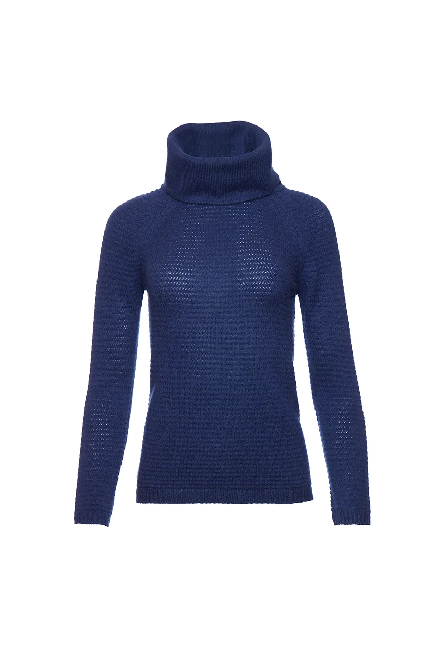 Funnel Neck Sweater - Navy