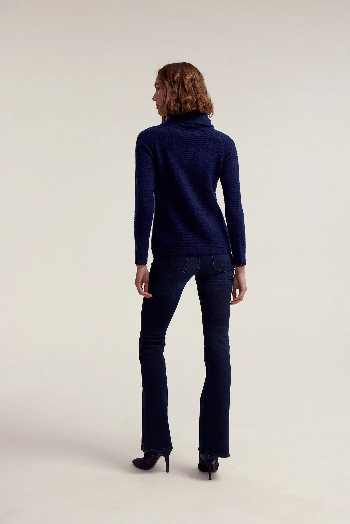 Funnel Neck Sweater - Navy