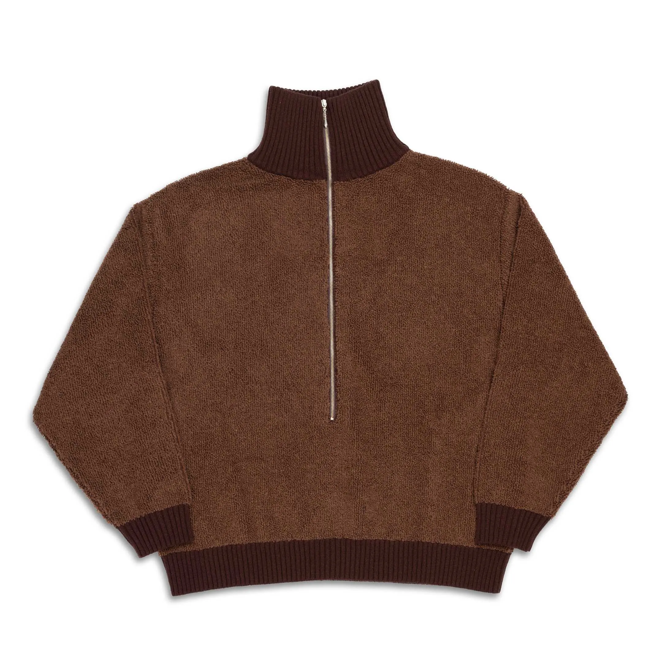 Haversack 5G Pile Zip Sweater Brown