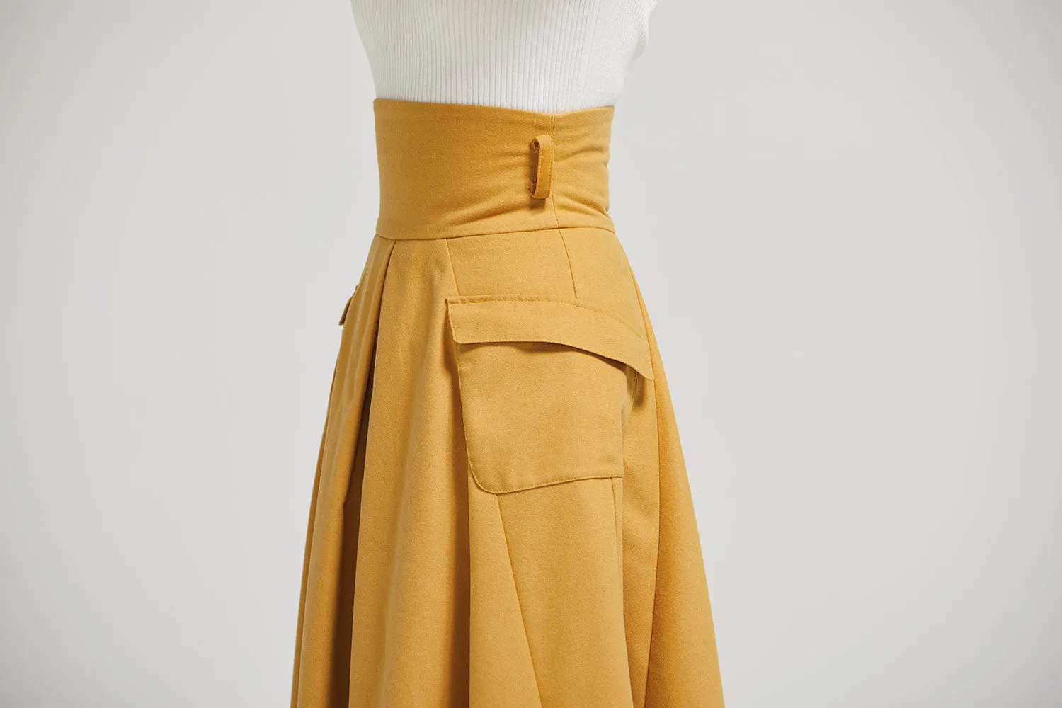 High waist A line skirt for winter 2302#