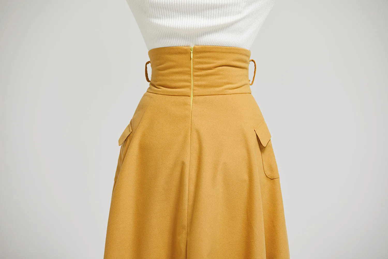 High waist A line skirt for winter 2302#