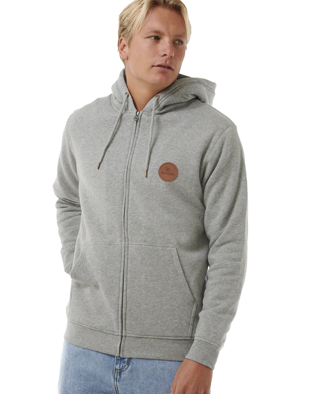 Icons Lines Zip Hoodie in Greym