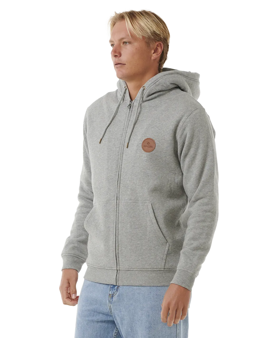 Icons Lines Zip Hoodie in Greym