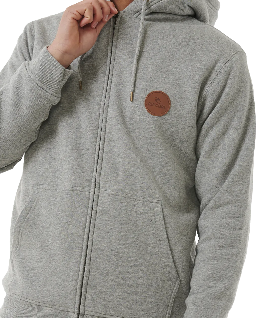 Icons Lines Zip Hoodie in Greym