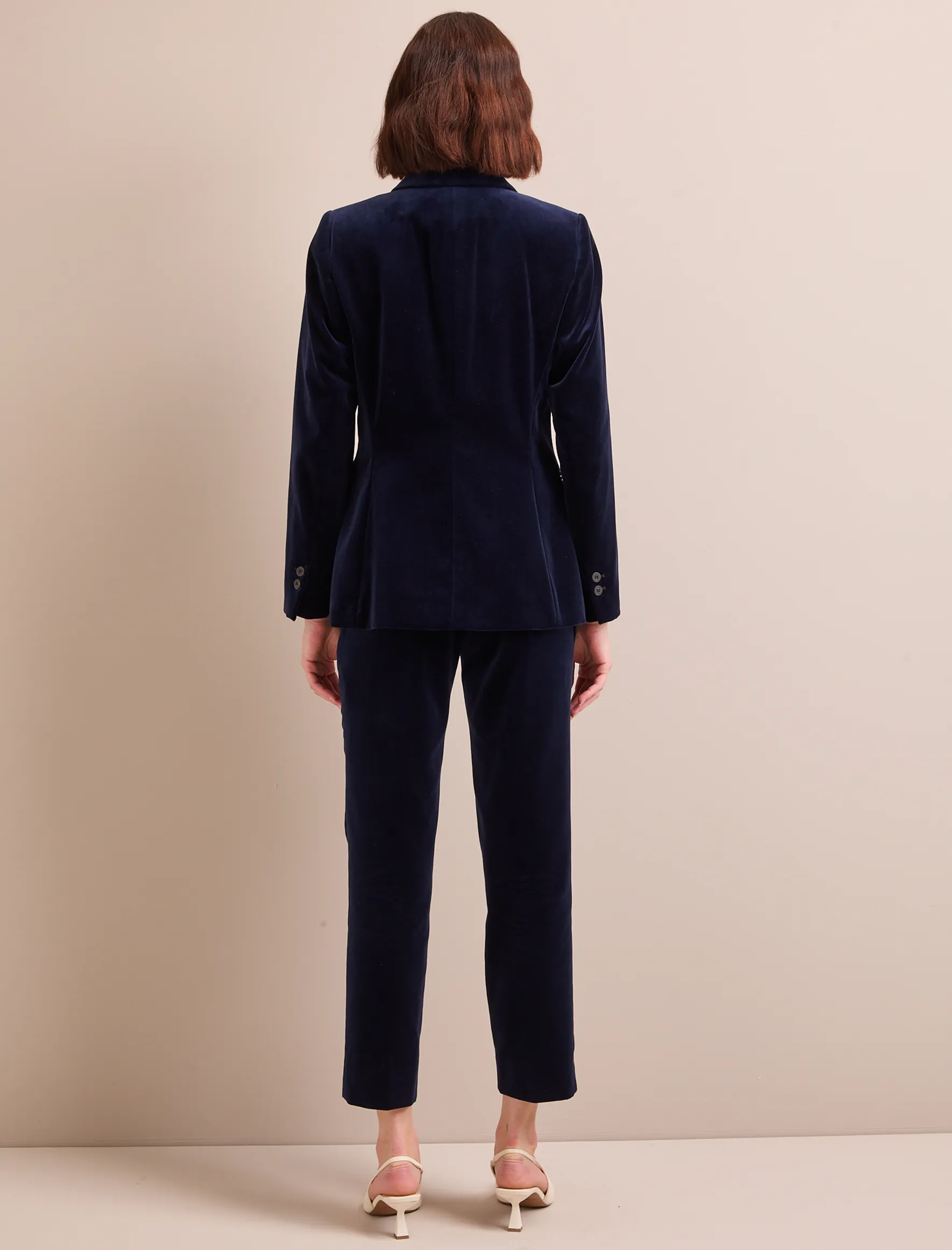 Jamie Velvet Blazer - Navy