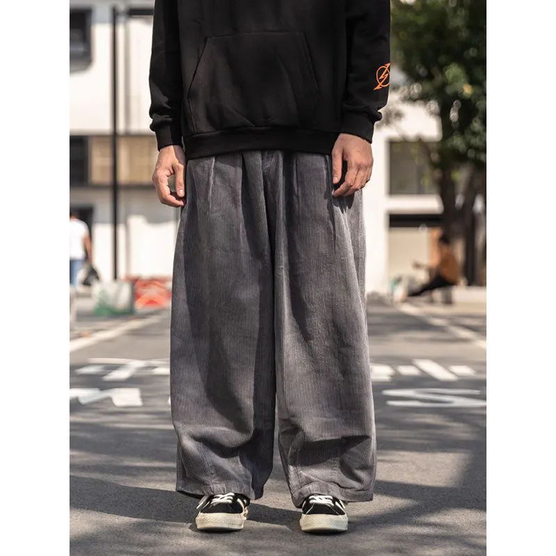 Japanese Retro Loose Corduroy Wide-leg Pants