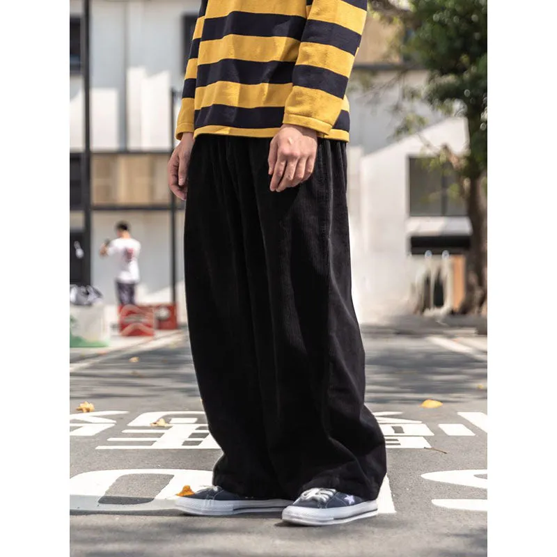 Japanese Retro Loose Corduroy Wide-leg Pants