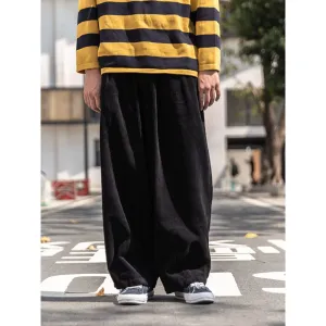 Japanese Retro Loose Corduroy Wide-leg Pants