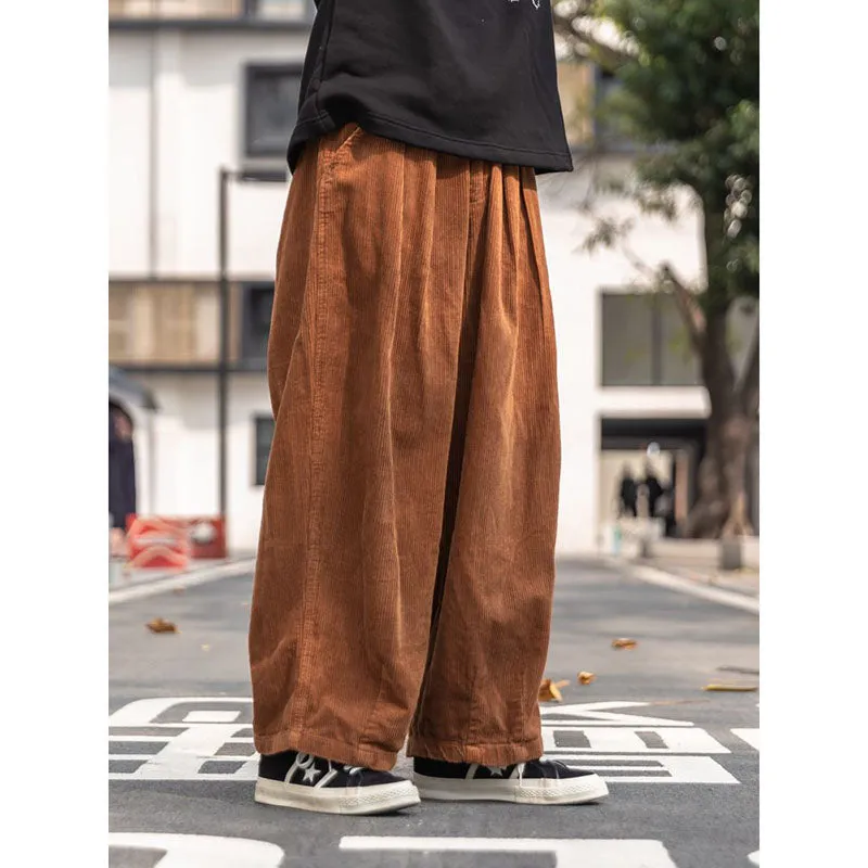 Japanese Retro Loose Corduroy Wide-leg Pants