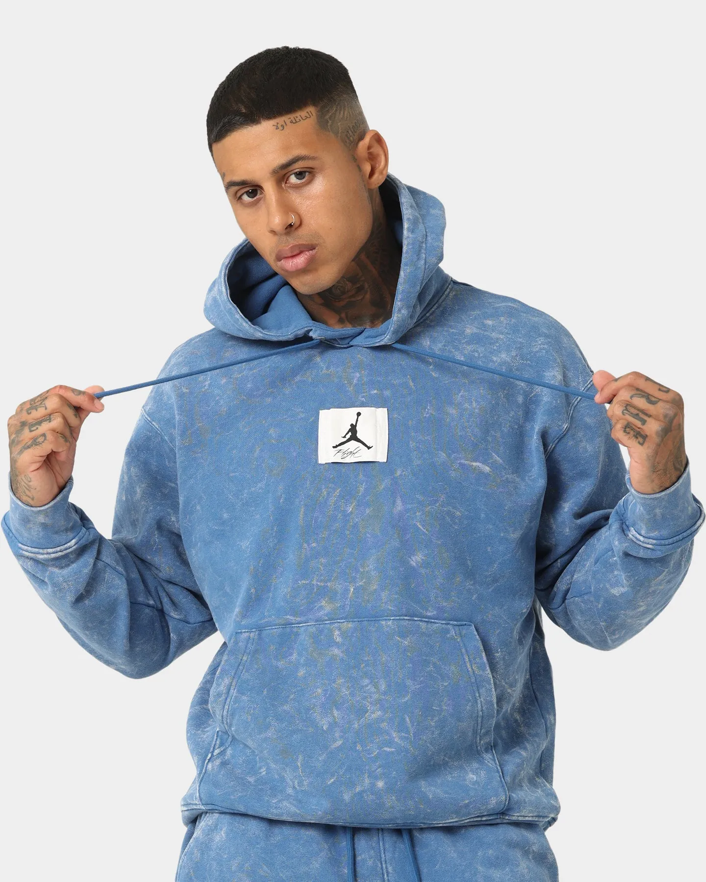 Jordan Essential Statement Washed Fleece Pullover Hoodie True Blue/Sail