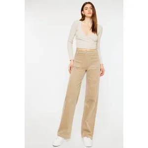 Kan Kan Ultra High Rise - Khaki Corduroy Pants