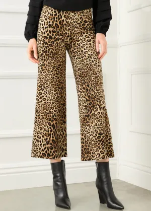 Karen Kane - Cropped Cordoroy Pants - Leopard