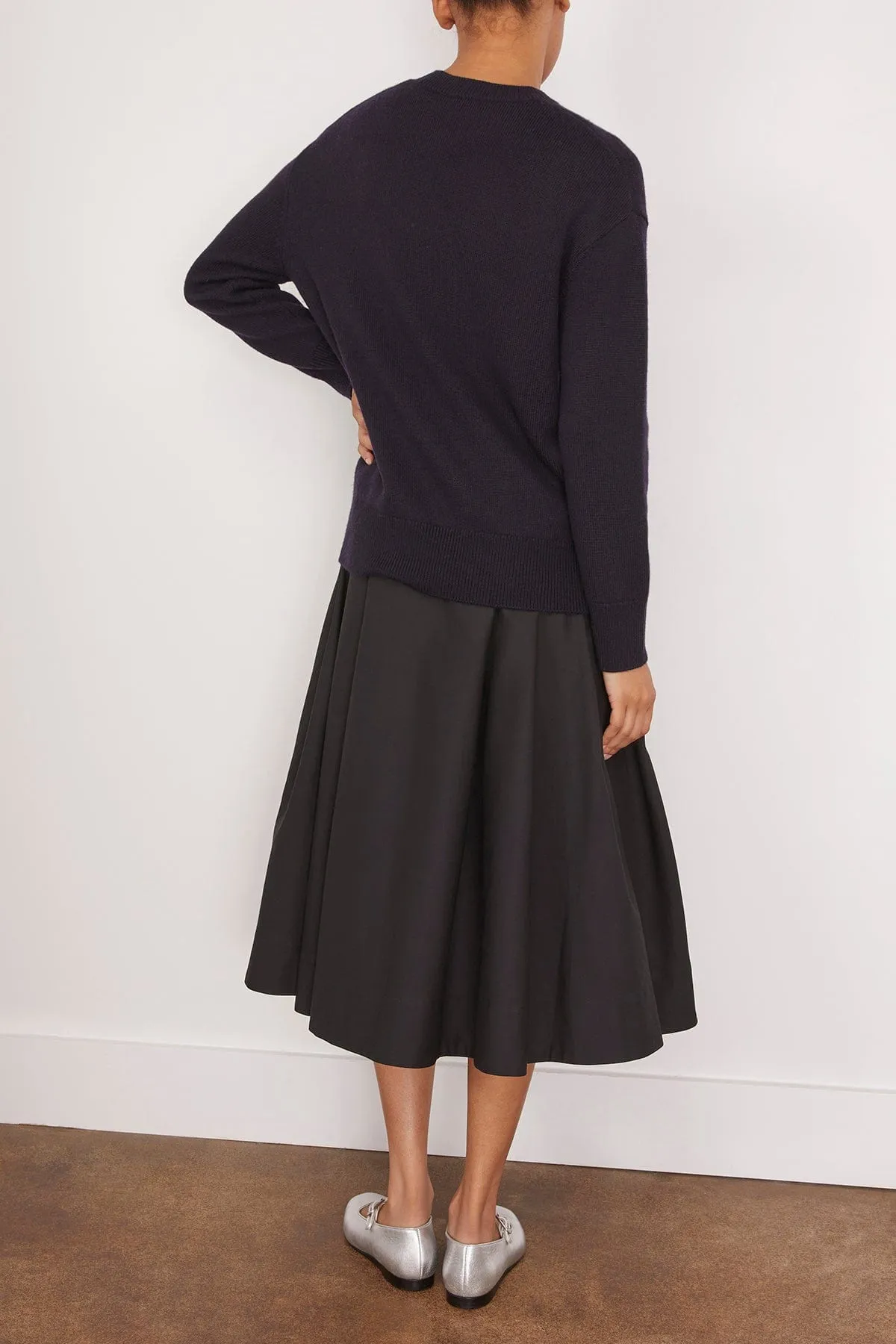 Kerith Sportwear Knitted Combo Dress in Navy