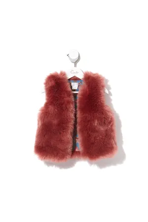 KIDS FAUX FUR VEST JEANNE QUEEN